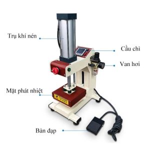 Máy ép nhiệt logo 15x15cm tự động ben hơi
