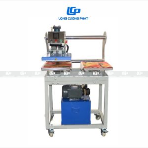 Máy ép nhiệt thủy lực 33x45cm 2 mâm, đầu nhiệt trượt Gaoshang